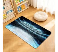 TTBAoDAoY Tapis de Porte Paillasson 40x60cm Interieur et Extérieur Antidérapant Absorbant, Stade de Hockey avec spectateurs et patinoire Vide Arène Sportive Rendu de ma Propre Conception