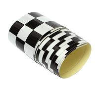 TTBD 3 Pouces Noir/Blanc Damier Bande De Décalque Voiture Moto Vélo Réservoir Réservoir Autocollant