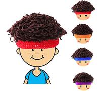 TTBDBFH Handmade Wool Wavy Hair Cap,Baby Wig Hat Explosive Head Wig Cap,Children Casual Wig Handmade Hat,Soft & Warm Winter Knitted Wig Hat,Cute Funny Cap for Boy Girl