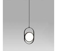 TTBDDDYH Lampe suspendue moderne et créative rotative à 360 ° Luminaires suspendus à tête unique Restaurant Îlot de cuisine Lustres Bar Lampe suspendue en fer noir avec cordon réglable, lumière chaude