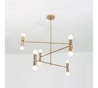 TTBDDDYH Lustre Moderne à 12 lumières avec Bras réglables îlot de Cuisine Contemporain Chambre à Coucher Semi-encastré au Plafond Suspendu éclairage Suspendu doré au Milieu du siècle plafonnier café
