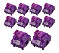 TTC V2 RGB Lot de 10 commutateurs de clavier mécanique compatibles avec lubrification d'usine et action linéaire silencieuse pour des pressions fluides sur les touches (violet)