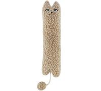 TTcat Oreiller Matatabi Silvervine à l'herbe à chat pour chats et chatons, jouet pour chat d'intérieur, grand coussin pour chat (beige)