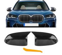 TTCR-II 2PCS Compatible avec Coque de Rétroviseur BMW X3 X4 X5 X6 X7 | Capuchons Rétroviseur Auto pour X3 G01/X4 G02/X5 G05/X6 G06/X7 G07 2019-2024 Couverture Miroir Gauche+Droit (Fibre Carbone)