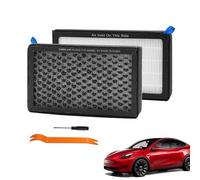 TTCR-II 2PCS Compatibles avec Filtres Habitacle Tesla Model 3/Y 2017 2018 2019 2020 2021 2022 2023 2024 2025, Model 3 HEPA Filtres Charbon Actif, Filtros Remplacement Tesla Y Accessoires Ensemble
