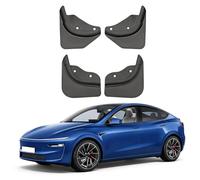 TTCR-II 4 PCS Compatible avec Bavette Tesla Model Y Juniper 2025 2026+, Aucun Perçage Nécessaire Model Y Juniper Bavettes Anti-éclaboussures Ailes, Garde-Boue Avant et Arrière avec Vis de Montage