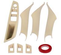 TTCR-II 7PCS Compatible avec Poignée Porte BMW Série 5 F10/F11 2010-2016, Encliquetage/Adhésif Poignee Porte Interieur BMW F10/F11 Kit Poignée Côté Passager Gauche + Droit Poignee Interieur-Beige