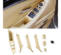 TTCR-II 7PCS Poignée de Porte Compatible avec BMW Série 5 F10/F11 2010-2016 | Commande Vitre Conducteur + Poignée Porte Passager + Cache Commutateur pour Série 5 F10/F11 520 523 525 528 530 535-Beige