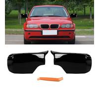 TTCR-II Coque de Rétroviseur Compatible avec BMW Série 3 E46 1998-2005 | Boîtier de Rétroviseur E46 Boîtier Miroir pour 323i 323iT 325Xi 325XiT 325i 325iT 328i 330Xi 330i 316i 316ti 318i(Noir)