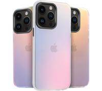Ttdaz-Coque Pour Iphone 12 Pro Max (6.7""), Translucide Mat Changement De Couleur Etui [Unique Et Jolie], Housse Avec Glitter Hard Pc Arrière Et Silicone Bumper Antichoc, Irisé
