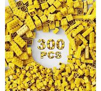 TTEHGB TOY 300 Pcs Classic Building Bricks, Yellow Bulk Bricks, Compatible with Pieces, Creative Building Block Toys for Boys Girls Ages 3 4 5 6 7 8 9 10 Year Old(Yellow 300 Pcs)
