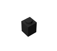 TTEHGB TOY Briques de construction classiques 1x1, 100 pièces, compatibles avec les pièces et pièces Lego 3005 (couleur : noir) M0653-25