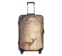 Ttetddd Deserto Selvaggio West con Cowboy Housse de protection lavable pour valise avec fermeture éclair et boucle 71,1 cm, Cerf debout dans une forêt rêveuse, S