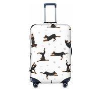 Ttetddd Deserto Selvaggio West con Cowboy Housse de protection lavable pour valise avec fermeture éclair et boucle 71,1 cm, Chien Doberman, M