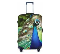 Ttetddd Housse de bagage de voyage - Beau paon - Housse de protection tendance pour valises de 45,7 à 81,3 cm - Noir - Taille XL, Noir , M