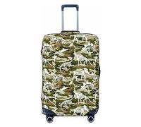 Ttetddd Housse de protection lavable pour valise avec fermeture éclair et boucle - Motif cœurs - 71,1 cm, Squelettes de dinosaures dessinés à la main, L