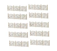 TTETTZ 10 Pièces Miniature Fences Modèle Barrière Bois Maquette Architecture Décor Convient à Hobby Scénographie Exposition Collection, Style F