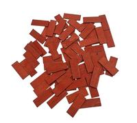 TTETTZ 100 Pièces de Revêtement de Sol En Bois pour Maison de Poupée, Carrelage Lisse 4x1.5cm, Planches de Sol Miniatures pour Salle de Bain de Maison de Pou, Color A