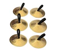 TTETTZ 2 Cymbales à Doigts pour La Danse Du Ventre, Instrument de Musique à Percussion En Laiton, Jouet En Métal, Prise En Main Facile, Adapté Aux Danseuses, 6 Pièces