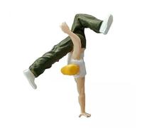 TTETTZ 2x 1/64 Figurine En Résine Poupée Danseuse de Rue Scènes Miniatures Modèle Petites Personnes Peintes à La Main pour Les Projets de Bricolage Diorama M