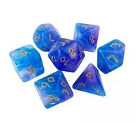 TTETTZ 2x 7 Pièces Jeu de Dés Ensemble de Dés, Cadeaux de Fête, Acrylique D20 D12 D10 D8 D6 D4 Jouets de Divertissement, Dés de Jeu Multi-faces pour Jeu de C