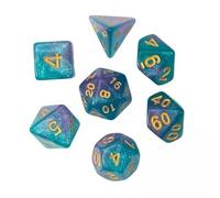 TTETTZ 2x 7x D4 D8 D10 D12 D20 Jouets de Barre de Dés Multi-faces, Ensemble de Dés Polyédriques En Acrylique pour, Enseignement Des Mathématiques, Jeux D