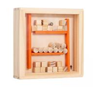 TTETTZ 2x Jeu de Société Labyrinthe En Bois, Labyrinthe à Billes Roulantes, Jeu Traditionnel D'équilibre, Jouet éducatif pour Garçons et Filles, Cadeau D'ann