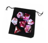 TTETTZ 3 Dés Polyédriques En Acrylique, Jouets D8 D10 D12 D20 avec Pochette pour Jeu de Rôle RPG, Jeu de Société, Enseignement Des Mathématiques