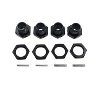 TTETTZ 4 pièces RC Car Hex Wheel Hubs Drive Adaptateur Remplacement de la roue 1/8 Adaptateur Hex Wex, Noir
