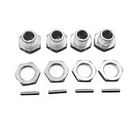 TTETTZ 4 pièces RC Car Hex Wheel Hubs Drive Adaptateur Remplacement de la roue 1/8 Adaptateur Hex Wex, Argent
