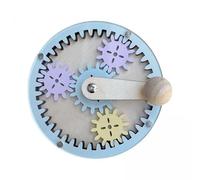 TTETTZ 4x Conseil Sensoriel de Compétence Motrice de Planche Occupée de Perle En Bois pour Le Jardin D'enfants D'interaction Préscolaire de Jeu, Bleu