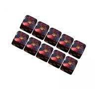 TTETTZ 5x Lot de 10 Dés à Jouets Opaques pour Jeu de Société D'enseignement Des Mathématiques RPG, Rouge