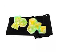 TTETTZ 5x Lot de 7 Dés Polyédriques Ensemble D4-D20 Jouets de Barre avec Pochette pour