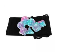 TTETTZ 6x Lot de 7 Dés Polyédriques Ensemble D4-D20 Jouets de Barre avec Pochette pour