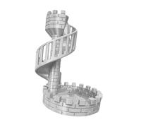 TTETTZ Accessoire de Tour Roulante pour et Dragons avec Motif Château, Gris