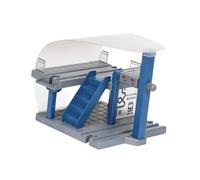 TTETTZ Accessoire de Voie Ferrée pour Gare Ferroviaire, Motricité Fine, Modèle de Plate-forme Ferroviaire électrique pour Activité de Jeu de Rôle, Bleu Foncé