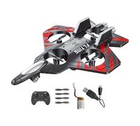 TTETTZ Avion de Chasse Télécommandé Léger, Idéal pour Les Activités de La Journée Des Enfants, Rouge