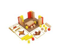 TTETTZ Blocs de Construction En Bois avec Cartes Double Face, Jouet éducatif, Pensée Spatiale pour Filles et Garçons