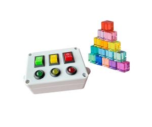 TTETTZ Blocs de Construction Ensemble de Cubes Translucides Jouet Créatif Acrylique Adapté Enfants Jeu Collectif Espace de Jeu