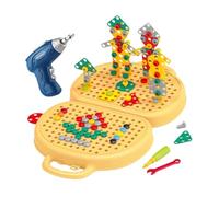 TTETTZ Boîte à Outils de Jeu, Ensemble D'outils à Vis, Boîte à Outils Créative, Jouet Puzzle pour Enfants D'âge Préscolaire de 3 à 12 Ans, Cadeaux D&, Chien
