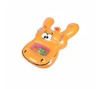 TTETTZ Bouée Gonflable Enfant Hippo Flotteur Matelas Jouet Aquatique avec Cible de Jeu pour Balles en PVC Résistant Étanche Adaptée aux Activités Familiales Mer Piscine, Orange, 100cm
