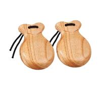 TTETTZ Castagnettes Espagnoles Instruments à Percussion Clappers Finger Jouets Éducatifs en Bois Naturel Adaptées à Éveil Musical Bébé de Musique Re, Couleur du Bois