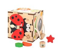 TTETTZ Centre de Jeu Sensoriel, Cube D'activités, Jouet éducatif pour Enfants de 1 An et Plus, Insectes