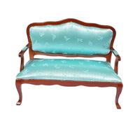 TTETTZ Chaise Miniature, Chaise de Maison de Poupée, Mobilier Miniature, Fauteuil, Bois, Tissu, Projet de Bricolage pour Enfants, Micro-, Photographie, Deux Places