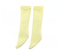 TTETTZ Chaussettes pour Poupée Coton Textiles Miniatures Accessoires pour Habillage Esthétique Contemporaine Douceur Coton Ajustement Parfait pour Collectionneurs Présentation Décoration , Jaune Clair