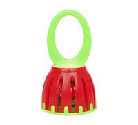 TTETTZ Cloche Musicale Enfant Jouet à Main avec Poignée Ergonomique Son Clair Construction Plastique Acier Cage Sécurisée Adaptée aux Jeunes Enfants, Rouge + Vert