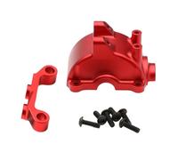 TTETTZ Couvercle de Boîte de Vitesses de Voiture RC 1:10, Boîtier Différentiel En Alliage D'aluminium avec Support de Bras, Mise à Niveau pour TT02, Accessoi, Rouge