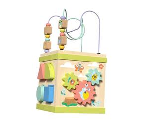 TTETTZ Cube D'activités en Bois pour Trier Les Formes - Jeu de Développement des Compétences - Compact en Bois pour Un Apprentissage Fonctionnel et éduca