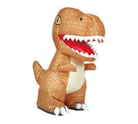 TTETTZ Dinosaur Jouet Gonflable Télécommandé Électrique pour Enfants avec Système Automatique d'Inflation et Dégonflage Rotation à 360 Degrés Musique Animée, Brun