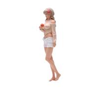 TTETTZ Diorama En Résine Représentant Une Figurine de Fille à L'échelle 1:18, Représentant Un Train Ou Une Voie Ferrée. Décoration